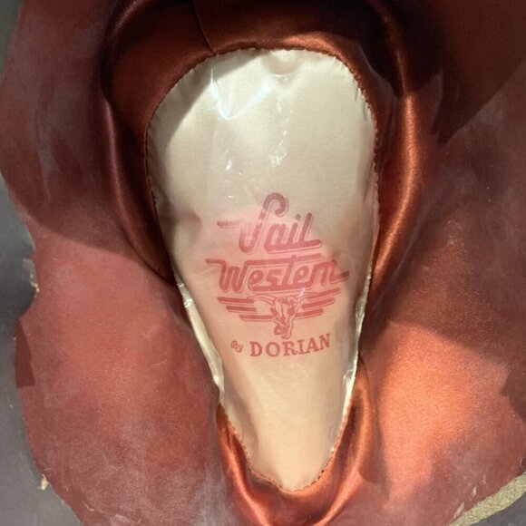 Vintage Dorian 7X Handmade Western Cowboy Hat Brown - Picture 9 of 16